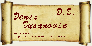 Denis Dušanović vizit kartica